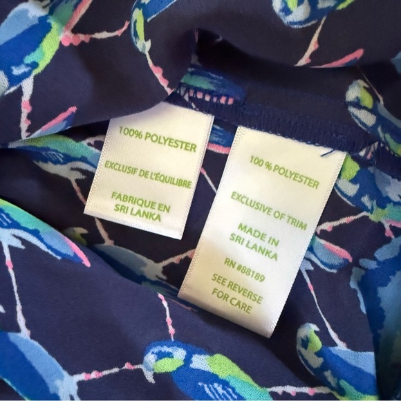 NEW Lilly Pulitzer XXS Green & Blue Rays Tropical Beachy Printed Skirt - Picture 7 of 7